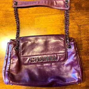 Chanel Purple LAX East West Flap Bag